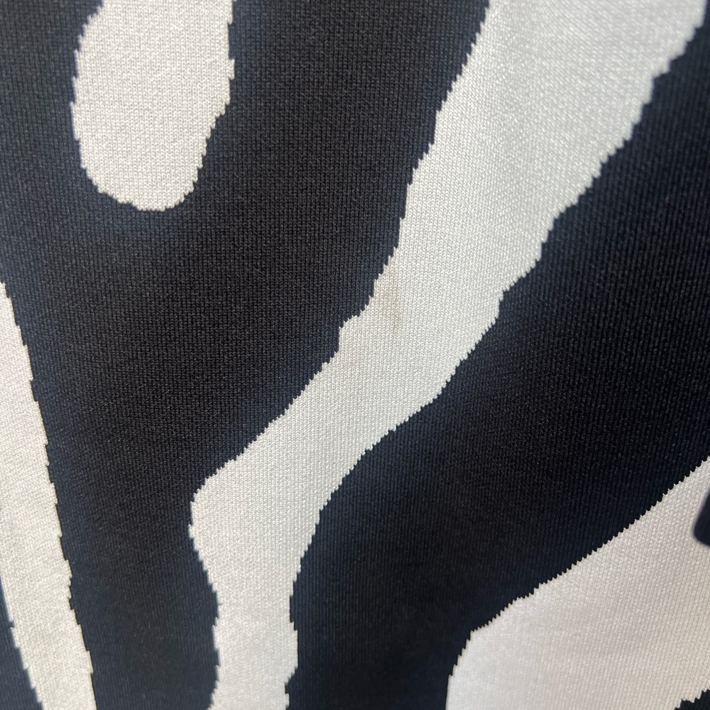 Carolina Herrera Black and White Zebra Print Dress L - Picture 10 of 16